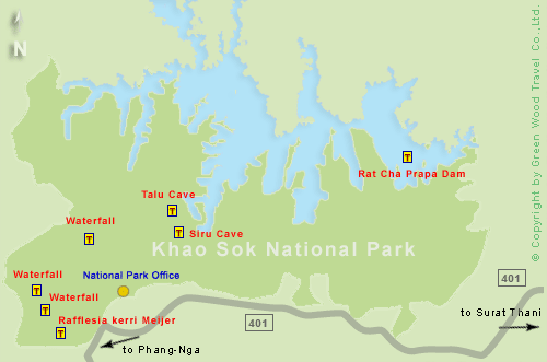Khao Sok National Park's Map
